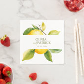 Mediterranean Italy Greece Lemon Vibrant Wedding Serviette (Beispiel)