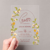 Mediterranean Lemon Amalfi Coast Baby Shower Acryleinladungen (Insitu (Handheld))