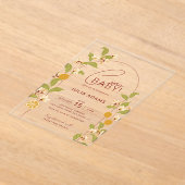 Mediterranean Lemon Amalfi Coast Baby Shower Acryleinladungen (Ablage )