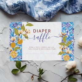 Mediterranean Lemon Amalfi Coast Baby Shower Begleitkarte