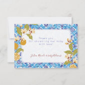 Mediterranean Lemon Amalfi Coast Baby Shower Einladung (Rückseite)
