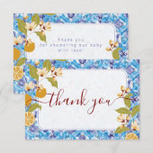 Mediterranean Lemon Amalfi Coast Baby Shower Einladung (Vorne/Hinten)