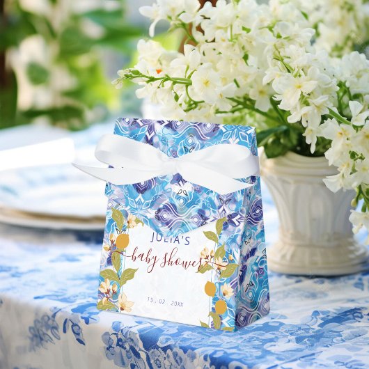 Mediterranean Lemon Amalfi Coast Baby Shower Geschenkschachtel