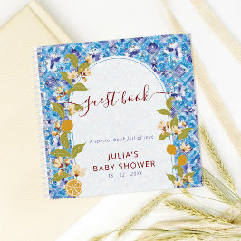 Mediterranean Lemon Amalfi Coast Baby Shower Notizblock