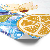 Mediterranean Lemon Amalfi Coast Baby Shower Poster (Ecke)