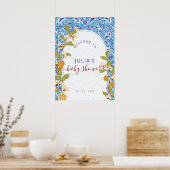Mediterranean Lemon Amalfi Coast Baby Shower Poster (Küche)
