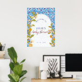 Mediterranean Lemon Amalfi Coast Baby Shower Poster (Heimbüro)