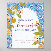Mediterranean Lemon Amalfi Coast Baby Shower Poster (Vorne)