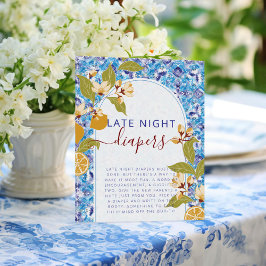 Mediterranean Lemon Amalfi Coast Baby Shower Poster