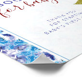 Mediterranean Lemon Amalfi Coast Baby Shower Poster (Ecke)