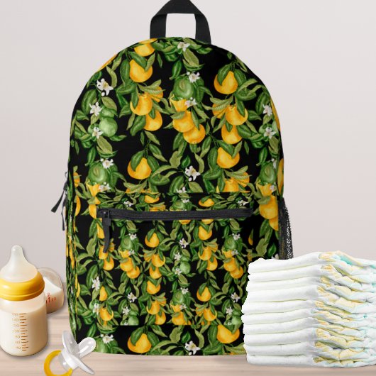 Mediterranean Lemon Baby Essentials Bedruckter Rucksack