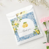 Mediterranean Lemon Baby Shower Blue Tiles Geschenktütchen (Versiegelt)