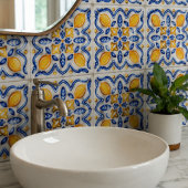 Mediterranean Lemon Blossom Ceramic Hand Painted Fliese