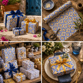 Mediterranean Lemon Blossom Ceramic Hand Painted Geschenkpapier