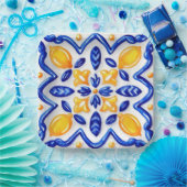 Mediterranean Lemon Blossom Ceramic Hand Painted  Pappteller (Party)