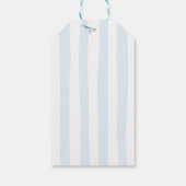 Mediterranean Lemon Blue Bows Baby Dusche Geschenkanhänger (Rückseite)