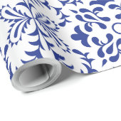 Mediterranean Lemon Blue Mosaic Tile Wedding Geschenkpapier (Rolleneckpunkt)