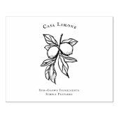 Mediterranean Lemon Botanical Kitchen Rubber Stamp Gummistempel (Prägung)
