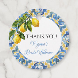Mediterranean Lemon Brautparty Vielen Dank Geschenkanhänger