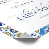 Mediterranean Lemon Bridal Luncheon Willkommen Poster (Ecke)