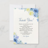 Mediterranean Lemon Bridal Party Dankeskarte (Vorderseite)