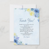 Mediterranean Lemon Bridal Party Dankeskarte (Vorderseite)