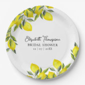 Mediterranean Lemon Bridal Shower Pappteller (Vorderseite)