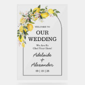 Mediterranean Lemon Citrus Wedding Collection Acrylschild (Vorderseite)