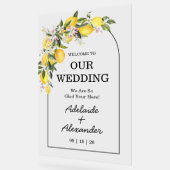 Mediterranean Lemon Citrus Wedding Collection Acrylschild (Winkel)