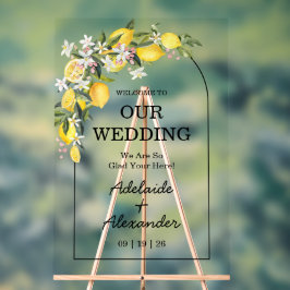Mediterranean Lemon Citrus Wedding Collection Acrylschild