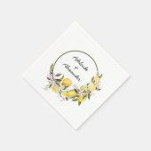 Mediterranean Lemon Citrus Wedding Collection Serviette (Ecke)