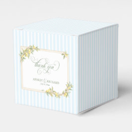 Mediterranean Lemon Coastal Stripe Wedding Geschenkschachtel