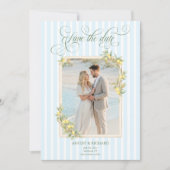 Mediterranean Lemon Coastal Wedding Photo Save The Date (Vorderseite)