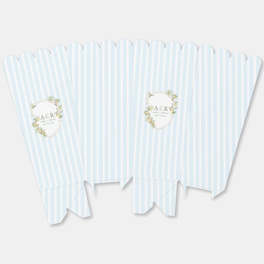 Mediterranean Lemon Crest Wedding Popcorn Geschenkschachtel (Ungeklappt)