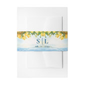 Mediterranean Lemon Grove Coastal Wedding Einladungsbanderole (Vorderseite Beispiel)