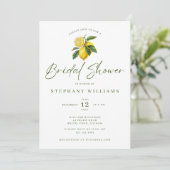 Mediterranean Lemon Theme Bridal Invitation Einladung (Stehend Vorderseite)