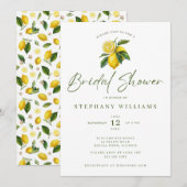 Mediterranean Lemon Theme Bridal Invitation Einladung (Vorne/Hinten)