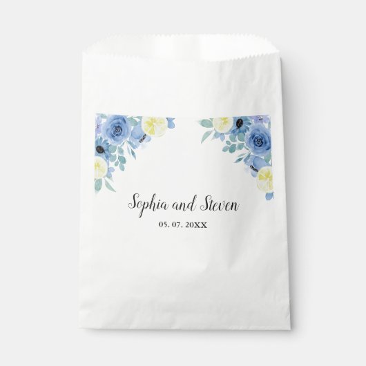 Mediterranean Lemon-Themed Wedding Geschenktütchen (Vorderseite)