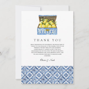 Mediterranean Lemon Tile Danke Karte