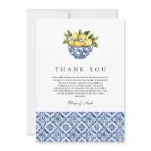 Mediterranean Lemon Tile Danke Karte