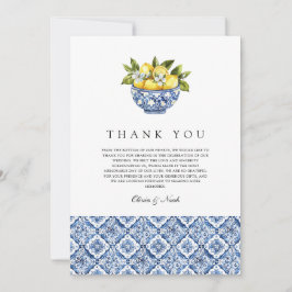 Mediterranean Lemon Tile Danke Karte