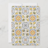 Mediterranean Lemon Tile Italian Coastal Design Einladung (Rückseite)
