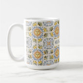 Mediterranean Lemon Tile Italian Coastal Design Kaffeetasse (Links)