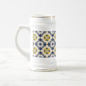 Mediterranean Lemon Tile Italian Talavera Bierglas (Links)