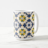 Mediterranean Lemon Tile Italian Talavera Kaffeetasse (VorderseiteRechts)