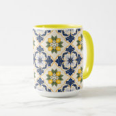 Mediterranean Lemon Tile Italian Talavera Tasse (VorderseiteRechts)