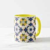 Mediterranean Lemon Tile Italian Talavera Tasse (VorderseiteRechts)