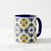 Mediterranean Lemon Tile Italian Talavera Tasse (VorderseiteRechts)