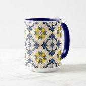 Mediterranean Lemon Tile Italian Talavera Tasse (VorderseiteRechts)