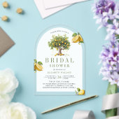 Mediterranean Lemon Tree Arch Bridal Shower Acryleinladungen (Insitu (Hochzeit))